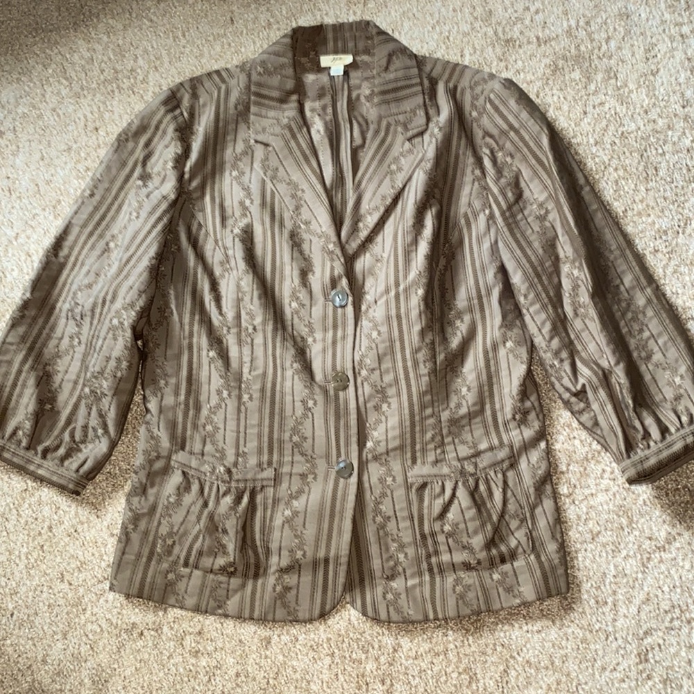 Vintage J. Jill Khaki Green Blazer